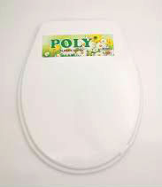 White Soft Toilet Seat Cover Large Puff (5563)