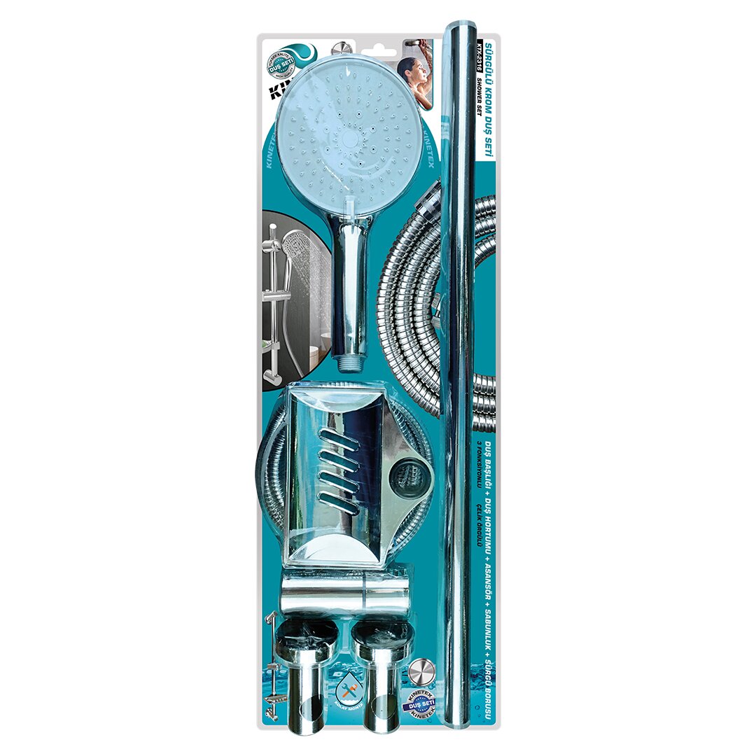 KROM - VAKUMLU  LÜKS  SÜRGÜLÜ DUŞ SETİ (5563)