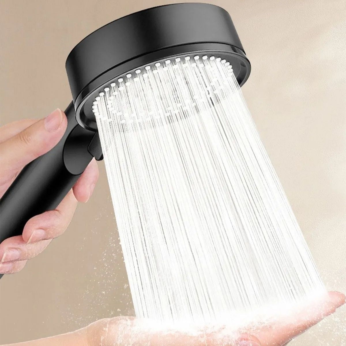 5-Funktions-Duschkopf Hochdruck verstellbar Schwarz (5563) #3