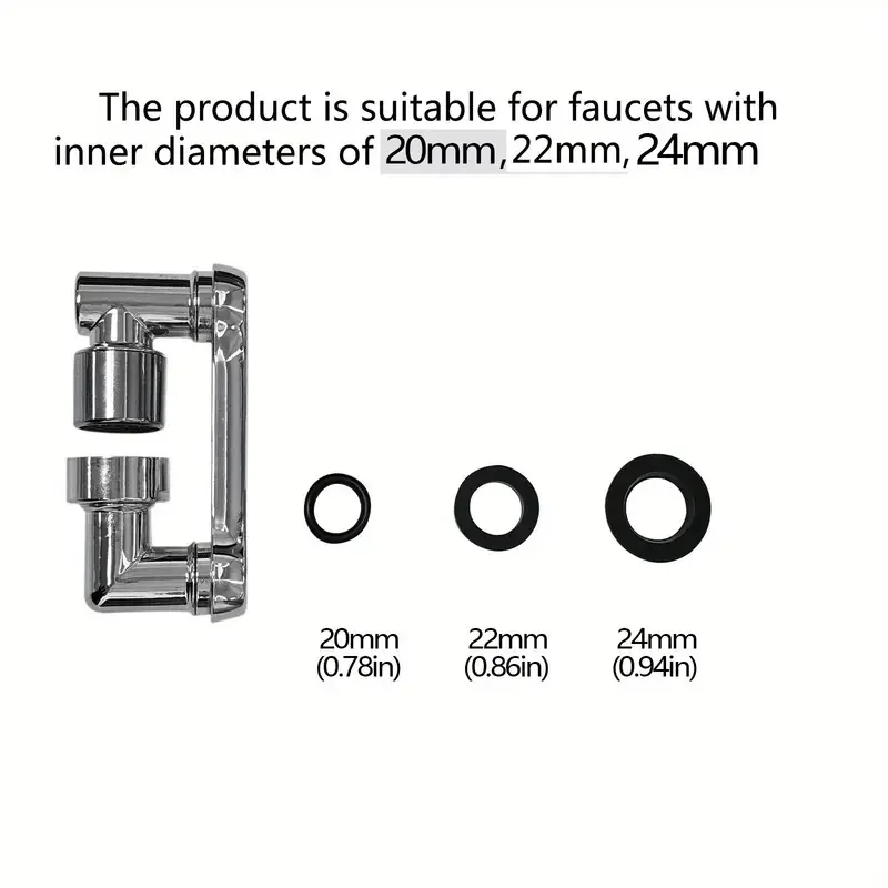 1080 Derece Dönebilen Mutfak ve Lavabo Bataryası Akrobat Musluk Ucu (5563) #4