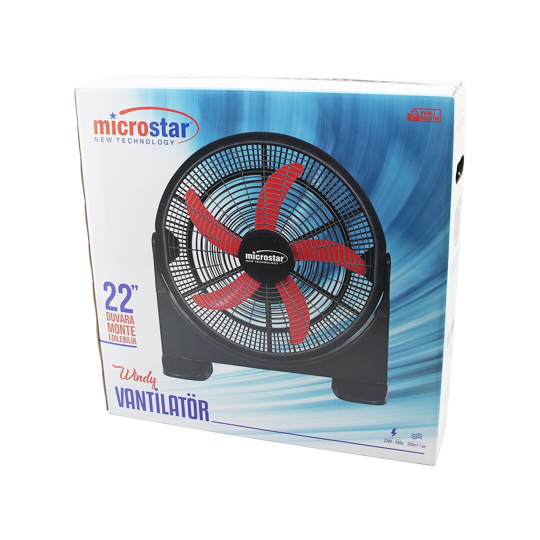 WINDY 22 Inch 55cm Fan 2-in-1 Desk & Wall Mount 180° 3-Speed HC-1045