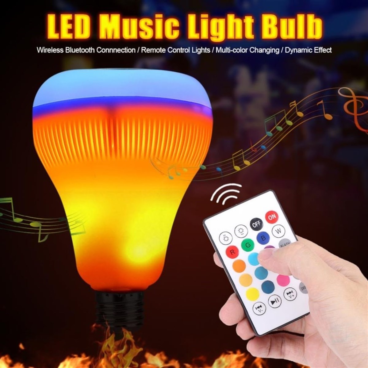 Kumandalı Bluetooth Hoparlör Ampul LD-37 (5563)