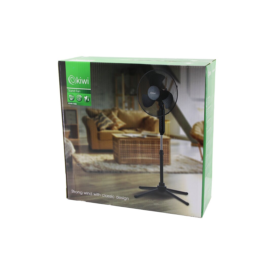 KİWİ KFAN-7426  16 İNÇ - 41CM  TELESKOPİK KATLANIR AYAKLI VANTİLATÖR 3 KADEME HIZ 3 PLS.KANAT METAL KAFES - AYAK Y: 90CM (5563) #2