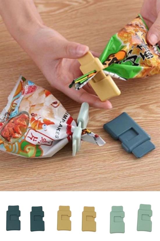 6&amp;apos;lı Hava Sızdırmaz Poşet Torba Ambalaj Ve Paket Kıstırmalı Kapatma Klipsi (5563) #5