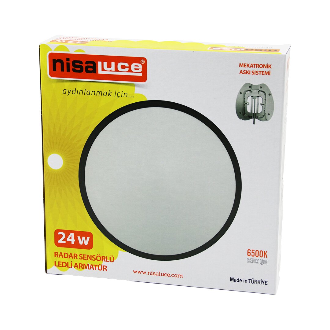 NİSALUCE EAMP-106/B 24W RADAR SENSÖRLÜ LEDLİ ARMATÜR BEYAZ Ç