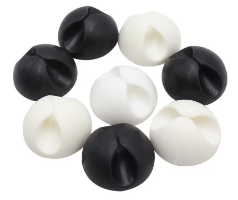 Schwarz-Weiße Kabelklemmen 10er Set (5563) #4