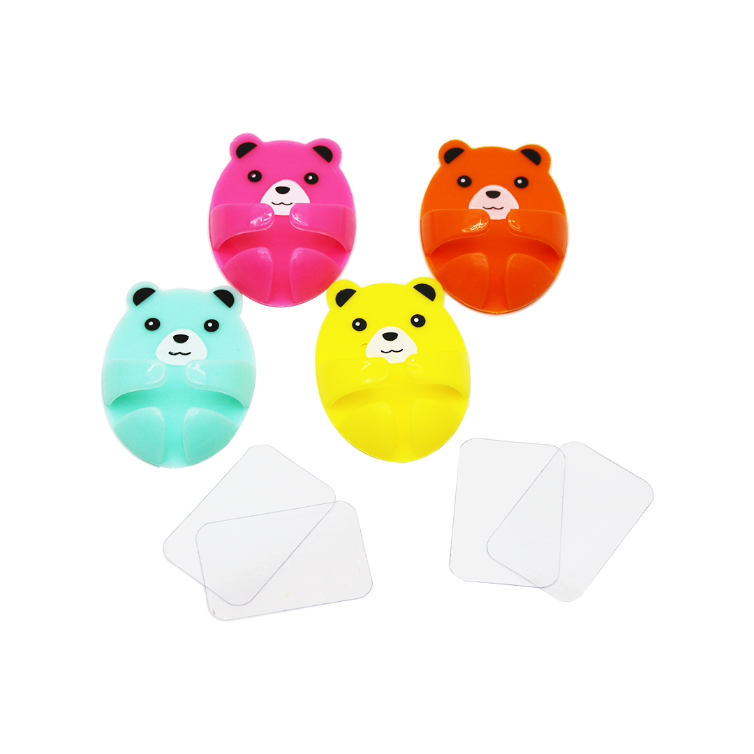 4 PARÇA  RENKLİ BÜYÜK AYICIK KABLO TUTACAK (5563)