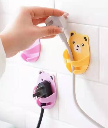 Ayıcık Desenli Çok Amaçlı 4 lü Fiş Tutucu (5563)