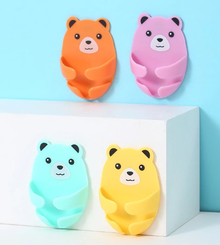 Ayıcık Desenli Çok Amaçlı 4 lü Fiş Tutucu (5563) #2