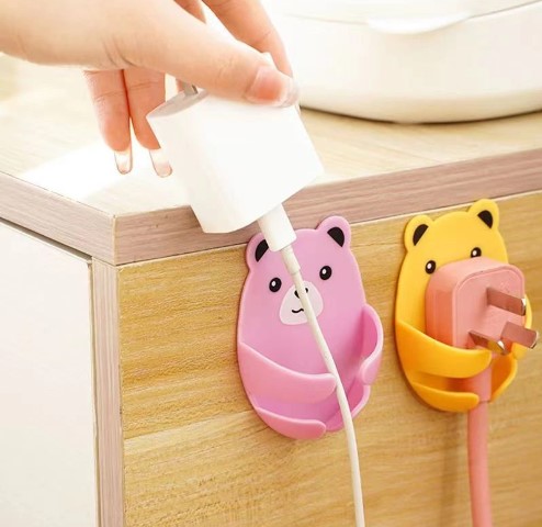 Ayıcık Desenli Çok Amaçlı 4 lü Fiş Tutucu (5563) #3