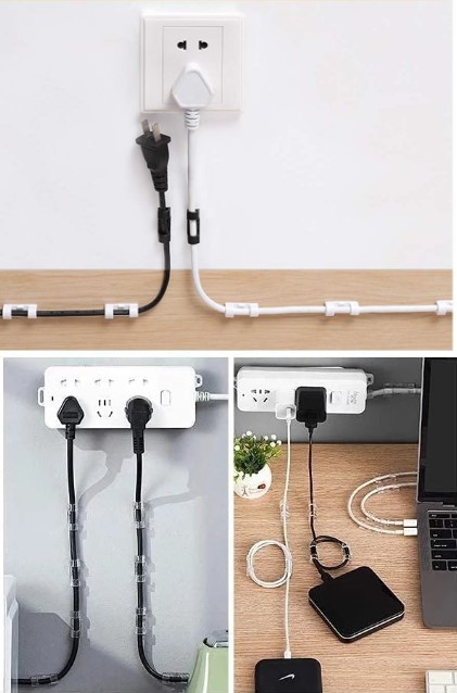 20er-Pack Selbstklebende Kabelklips Transparent (5563) #4