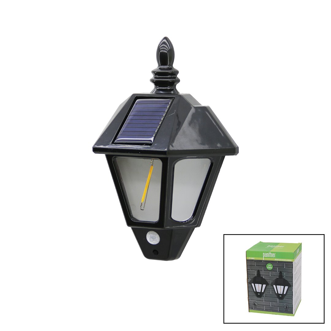 2 PCS  SOLAR - GÜNEŞ ENERJİLİ DUVAR LAMBASI COB LED SENSÖRLÜ