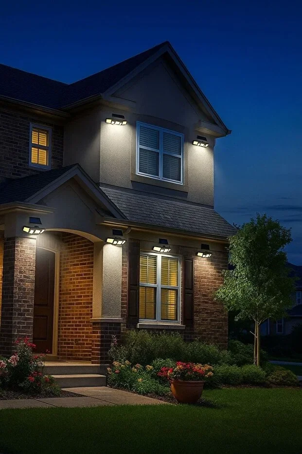 Üçlü Solar Led Projektör – Beyaz Işık – Sensörlü Dış Mekân Aydınlatma (5563) #4