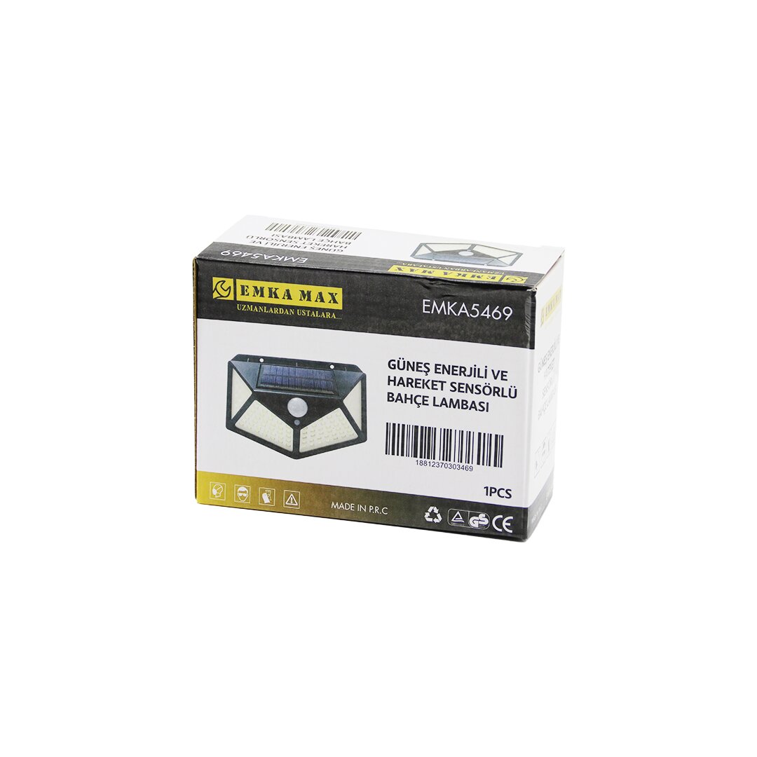 4 AÇILI   SOLAR - HAREKET SENSÖRLÜ  APLİK DUVAR LAMBASI  DIŞ