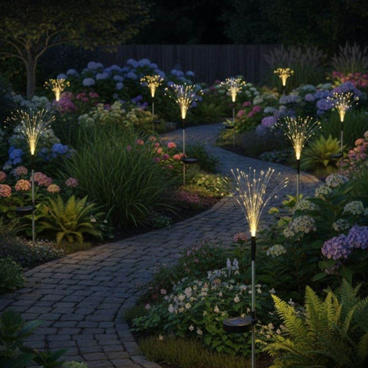 2 Adet Saçak Model Solar Bahçe Lambası – Güneş Enerjili LED Dış Mekan Aydınlatma, Otomatik Sensörlü Dekoratif Işık (5563) #2