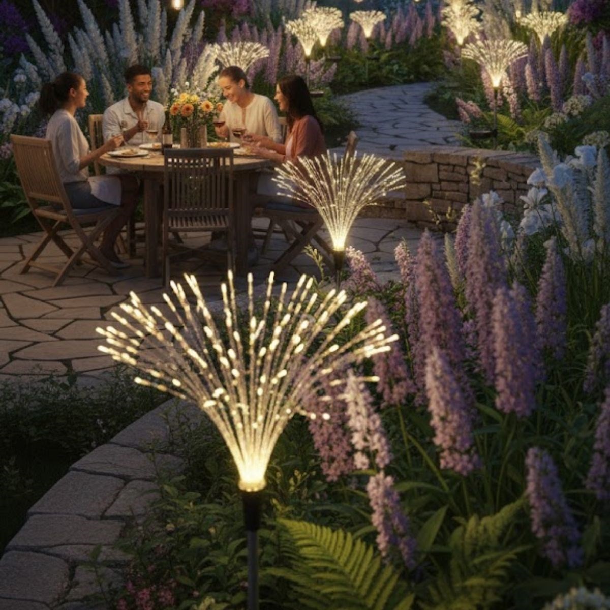 2 Adet Saçak Model Solar Bahçe Lambası – Güneş Enerjili LED Dış Mekan Aydınlatma, Otomatik Sensörlü Dekoratif Işık (5563) #3