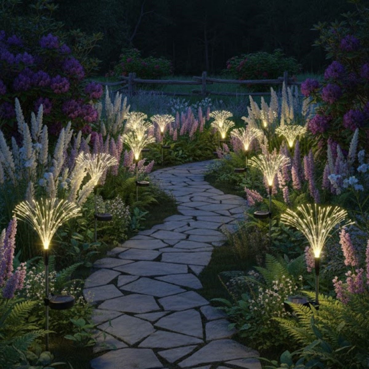 2 Adet Saçak Model Solar Bahçe Lambası – Güneş Enerjili LED Dış Mekan Aydınlatma, Otomatik Sensörlü Dekoratif Işık (5563) #5