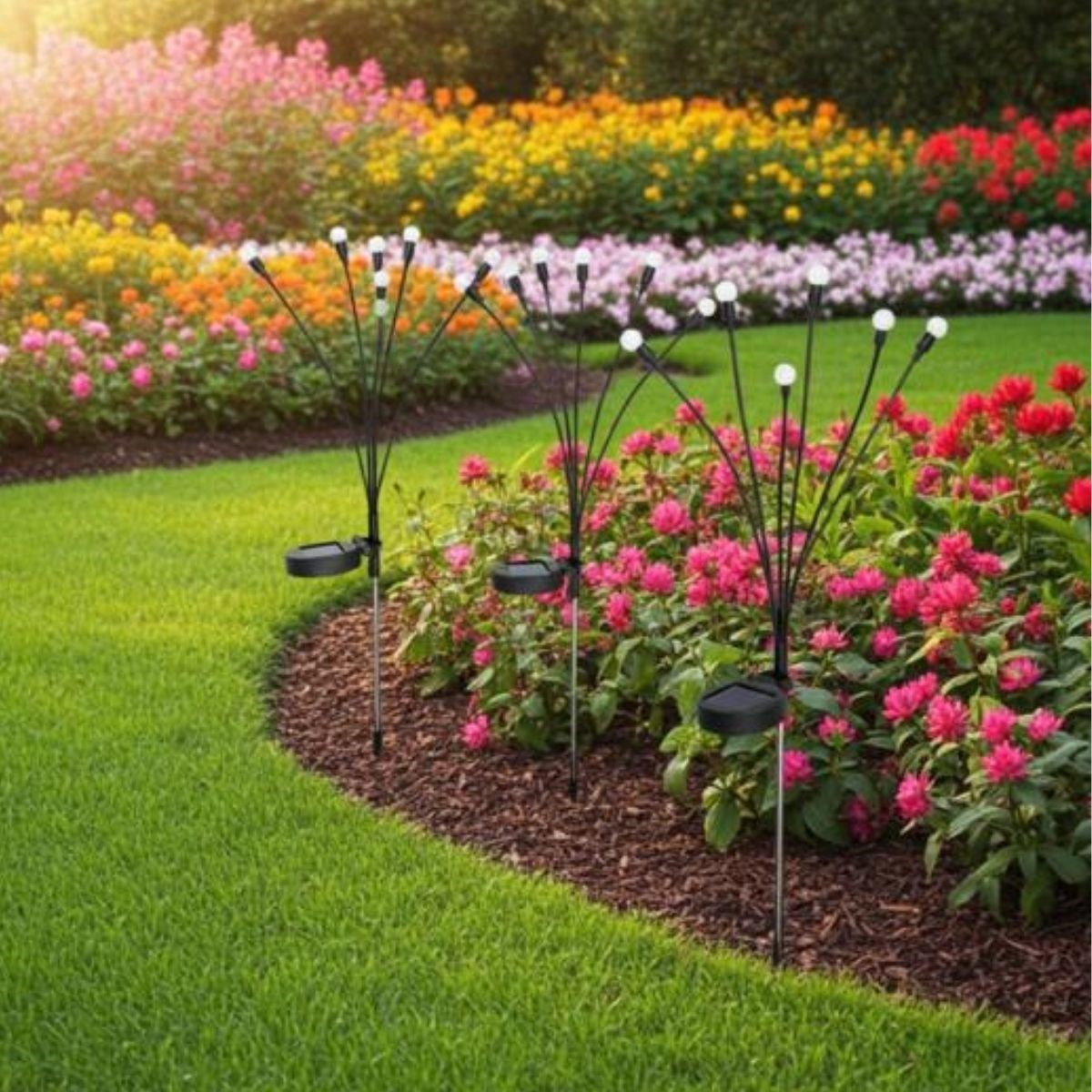 2 Adet Güneş Enerjili Plastik Bahçe Lambası – LED Dış Mekan Top Aydınlatma, Otomatik Açılıp Kapanan Solar Işık (5563) #2