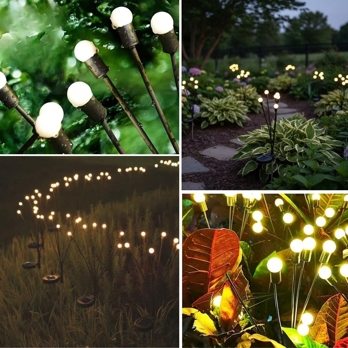 2 Adet Güneş Enerjili Plastik Bahçe Lambası – LED Dış Mekan Top Aydınlatma, Otomatik Açılıp Kapanan Solar Işık (5563) #4