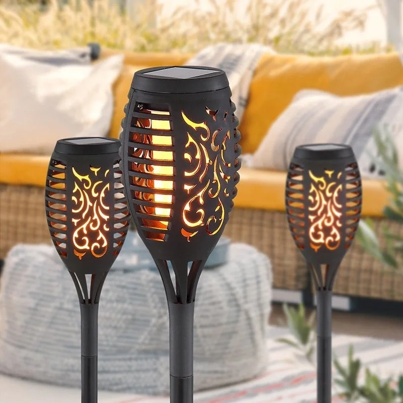 12 Ledli Alevli Solar Bahçe Aydınlatma  (5563) #4