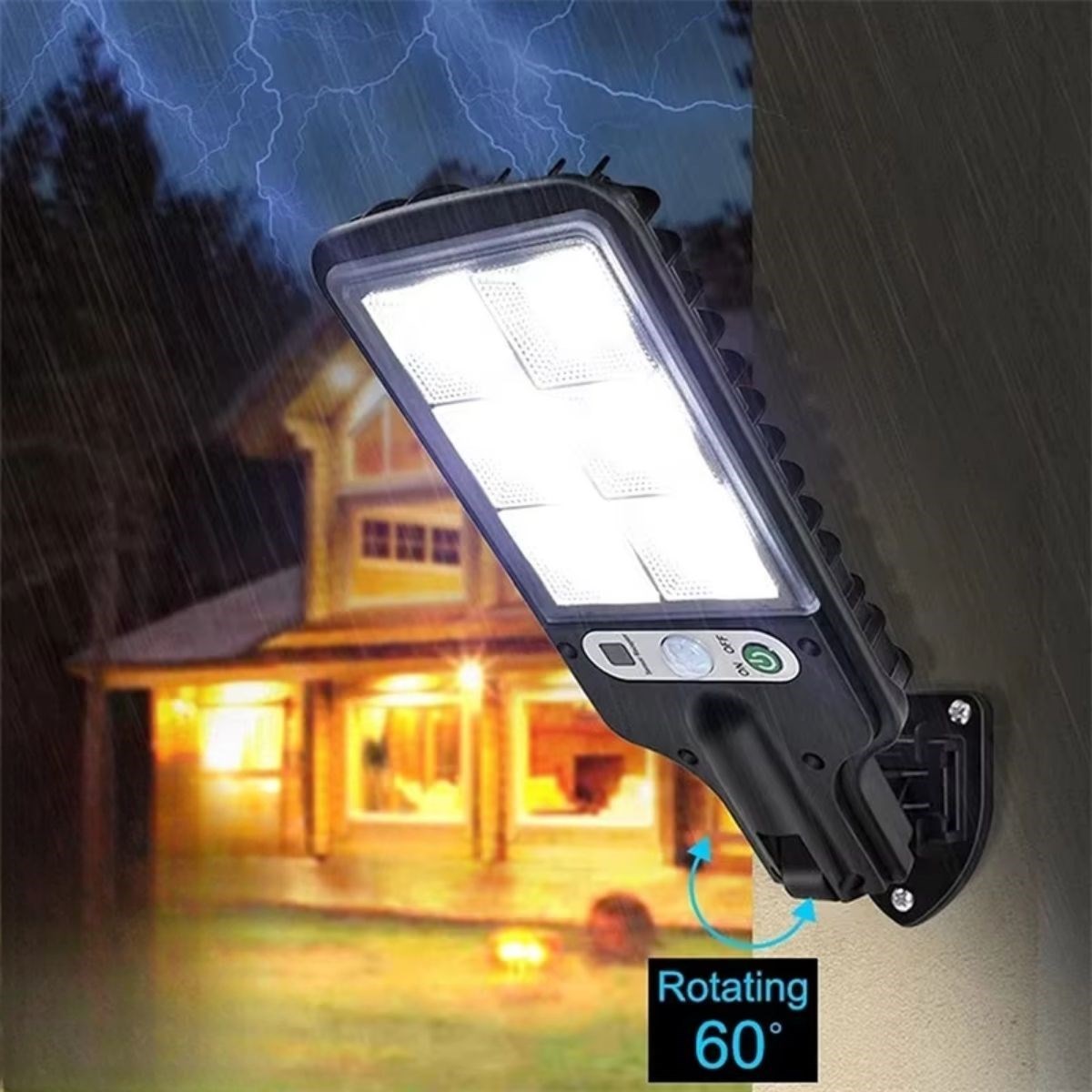 Solar-Wandleuchte mit 3 Lichtmodi und Fernbedienung (5563) #3