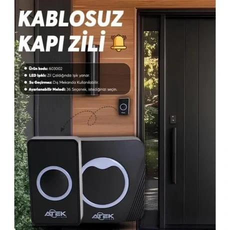 Kablosuz Su Geçirmez Kapı Zili (5563) #3