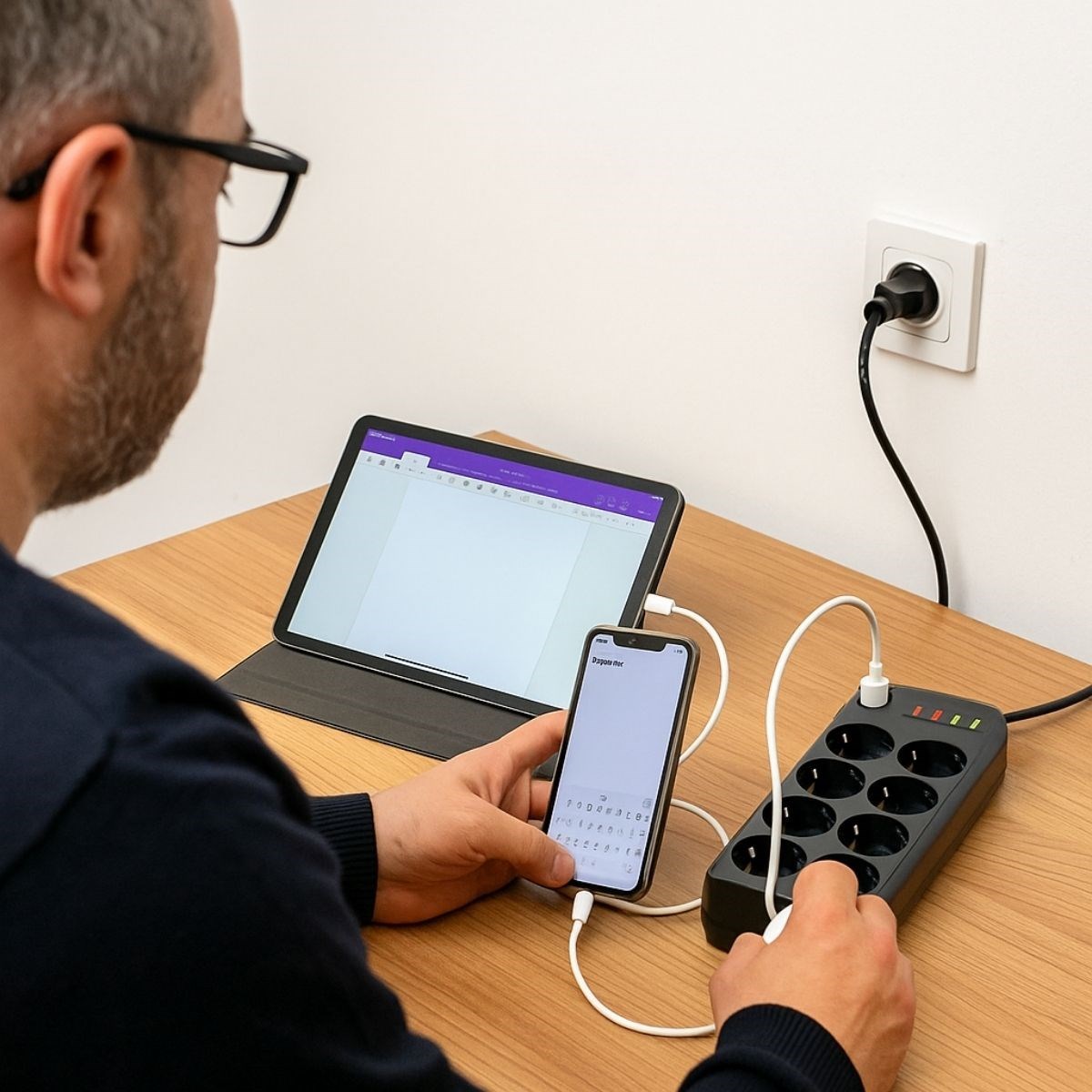 Akım Korumalı Termal Uzatma Kablosu – 8 Priz, 2 USB ve 2 Type-C Girişli, Güçlü Çoklu Priz (5563) #2