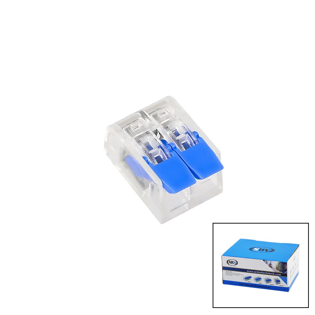 100 Pcs 2-Way 2X2.5 Cable Entry Screw Terminal Block (5563)
