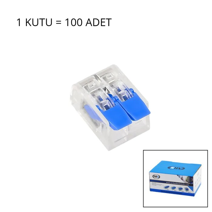 100 ADET 2 Lİ 2X2.5 KABLO GEÇMELİ MANDALLI BUAT KLEMENSİ (5563) #2
