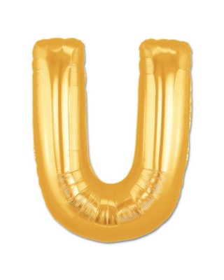 U Letter Gold Foil Balloon 40 inch (5563)