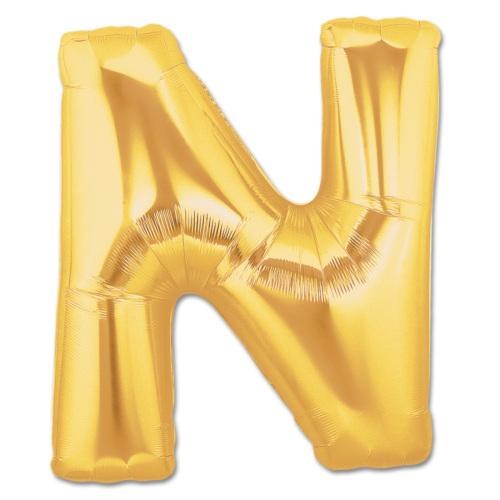 Letter N Foil Balloon Gold 40 inch (5563)