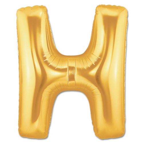 H Letter Foil Balloon Gold 40 inch (5563)