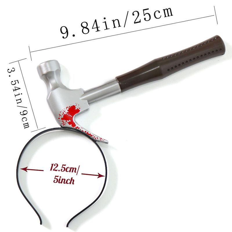 Kafaya Saplanmış Kahverengi Saplı Çekiç Şaka Tacı (5563) #3