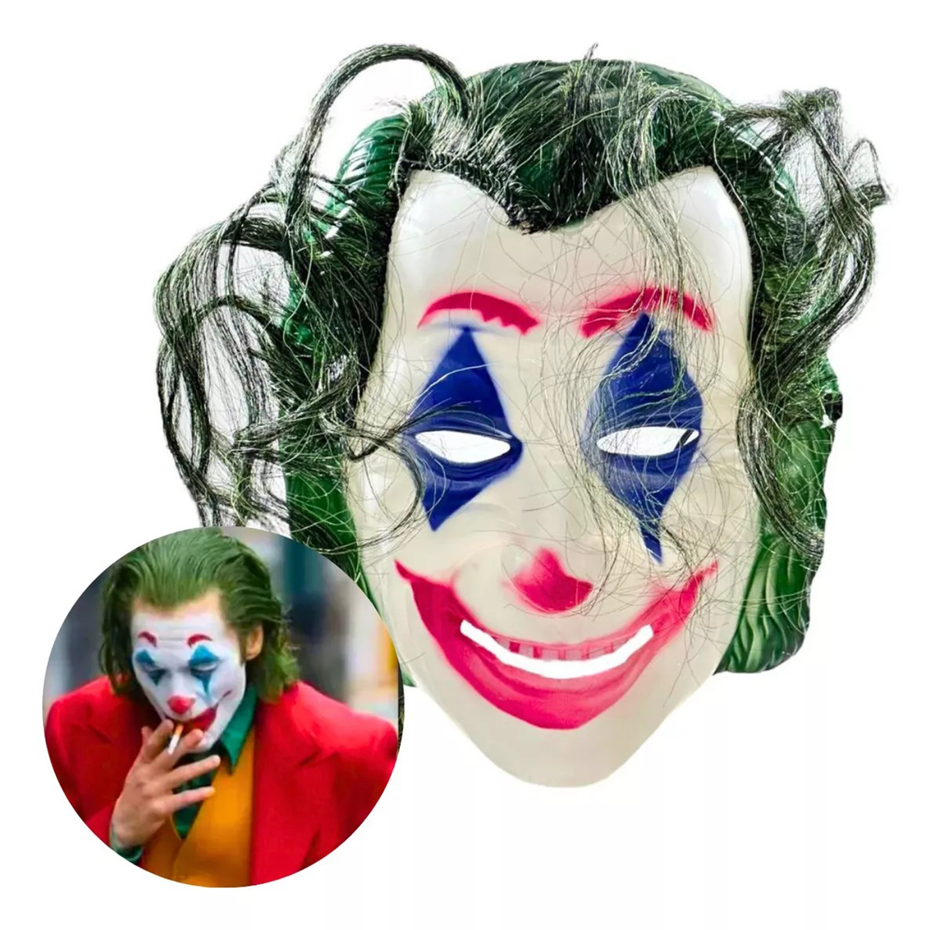 Joaquin Phoenix Joker Maskesi Yeşil Saçlı (5563) #3