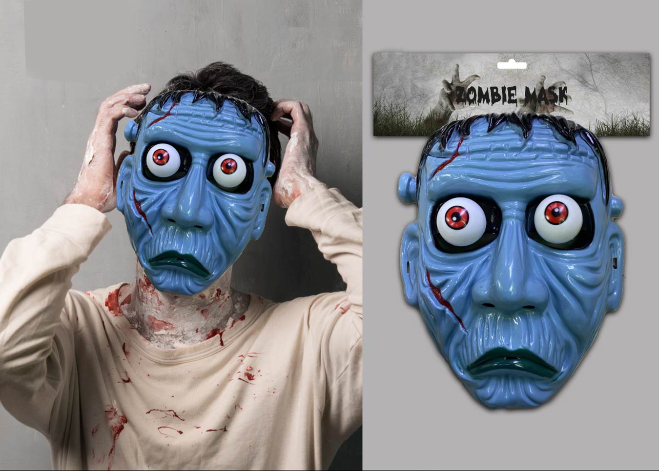 Frankenstein Temalı Sallanan Oynar Gözlü Maske (5563) #3