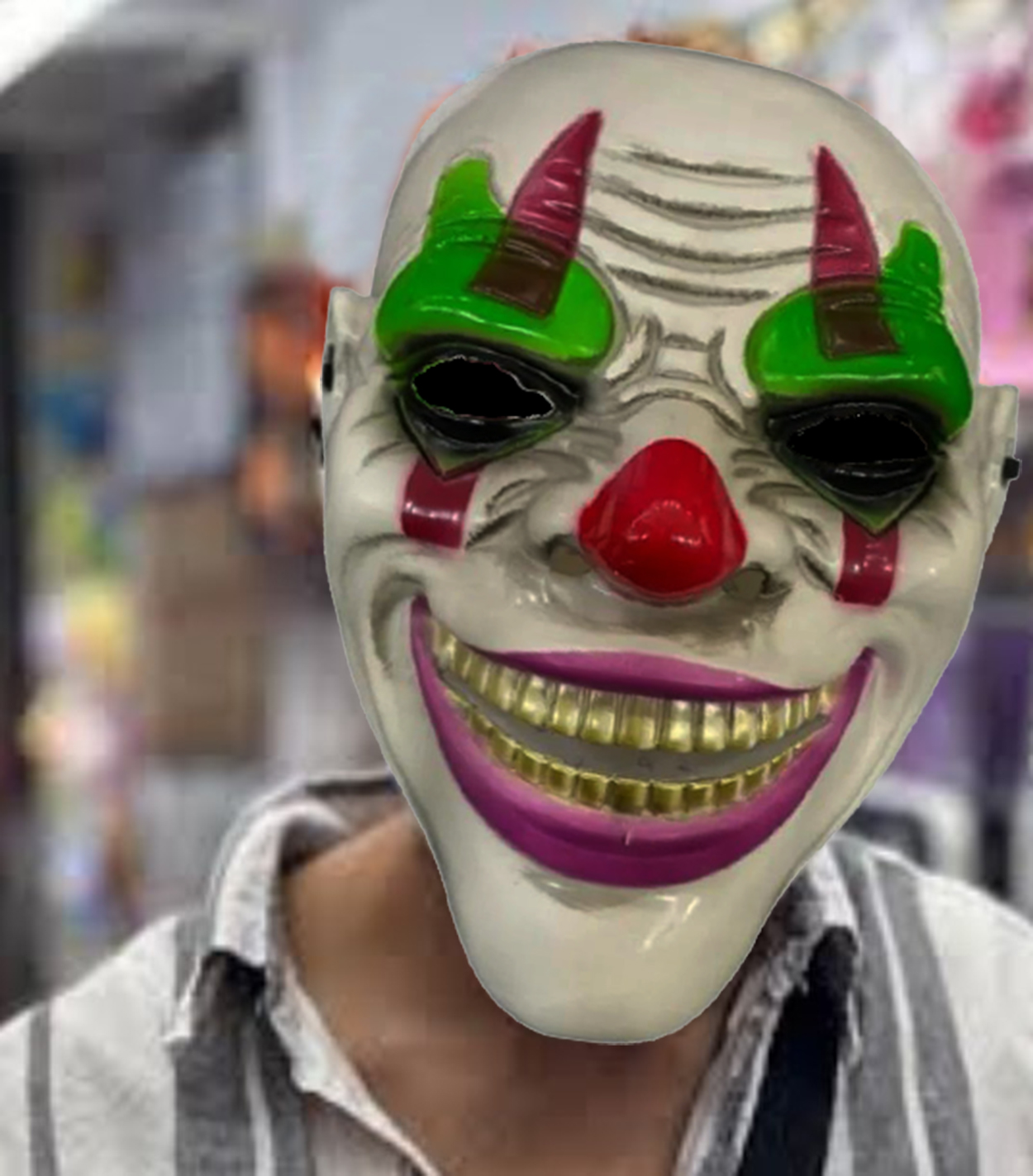 Wahnsinniges Lächeln Psychopath Clown Thema Joker Maske (5563) #2