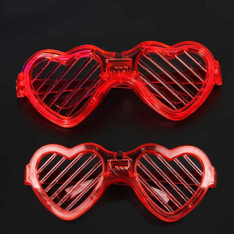 Rote LED-Herzbrille – 3 Modi Party-Glow-Brille (5563) #3