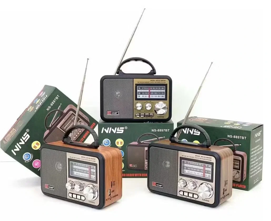 NNS NS-8897 Retro Wooden Radio with Bluetooth & FM/AM (5563) #3