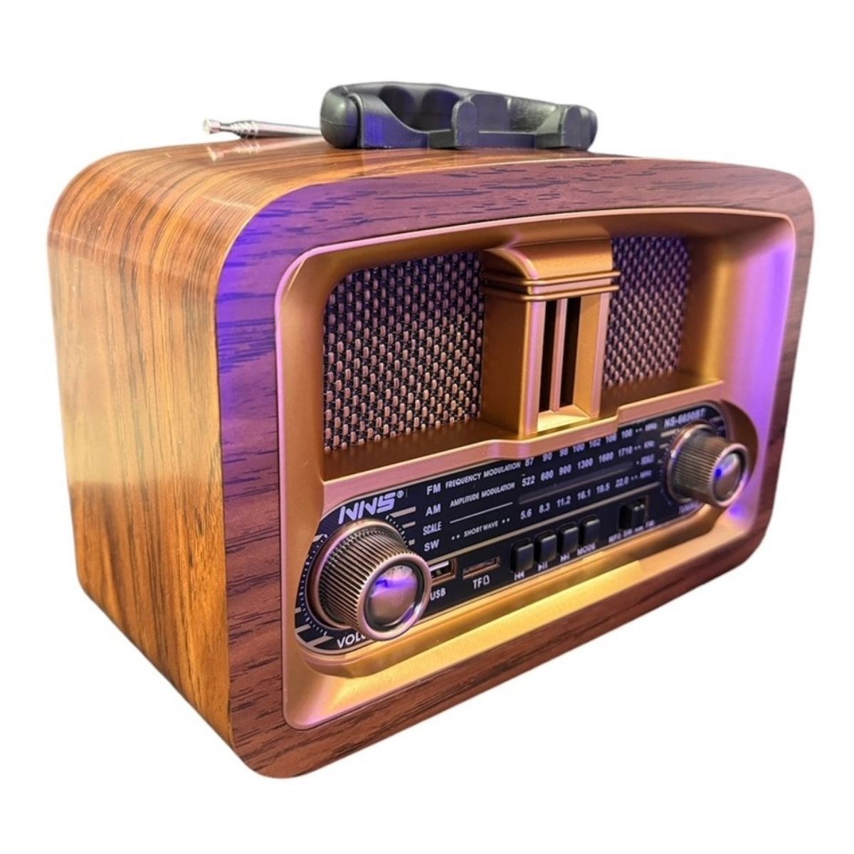 Tragbares klassisches AM/FM/SW Retro-Heimradio mit USB-Ladefunktion (5563) #4