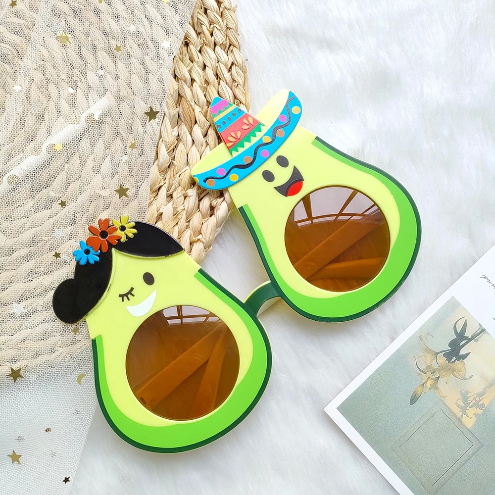 Hawaii Temalı Avokado Gözlük – Kostüm &amp;amp;amp; Parti Gözlüğü (5563) #3