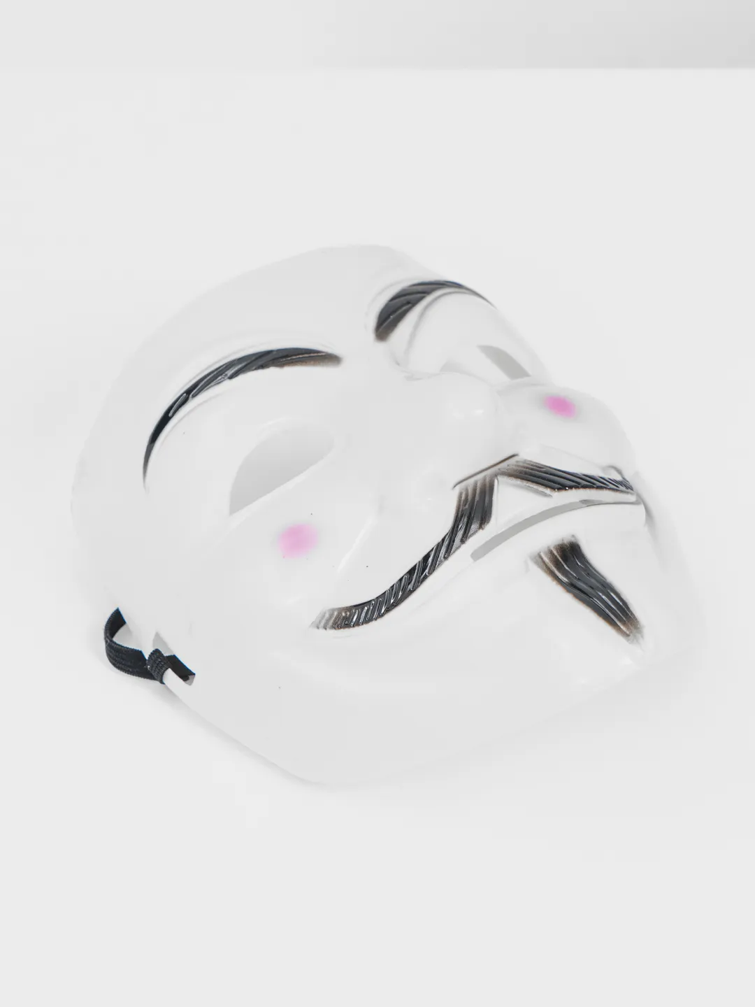 Weiße V For Vendetta Maske mit rosa Wangen (5563) #4