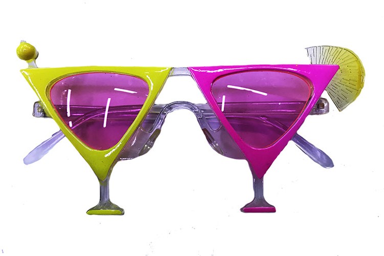 Sarı Pembe Renk Martini Parti Gözlüğü (5563)