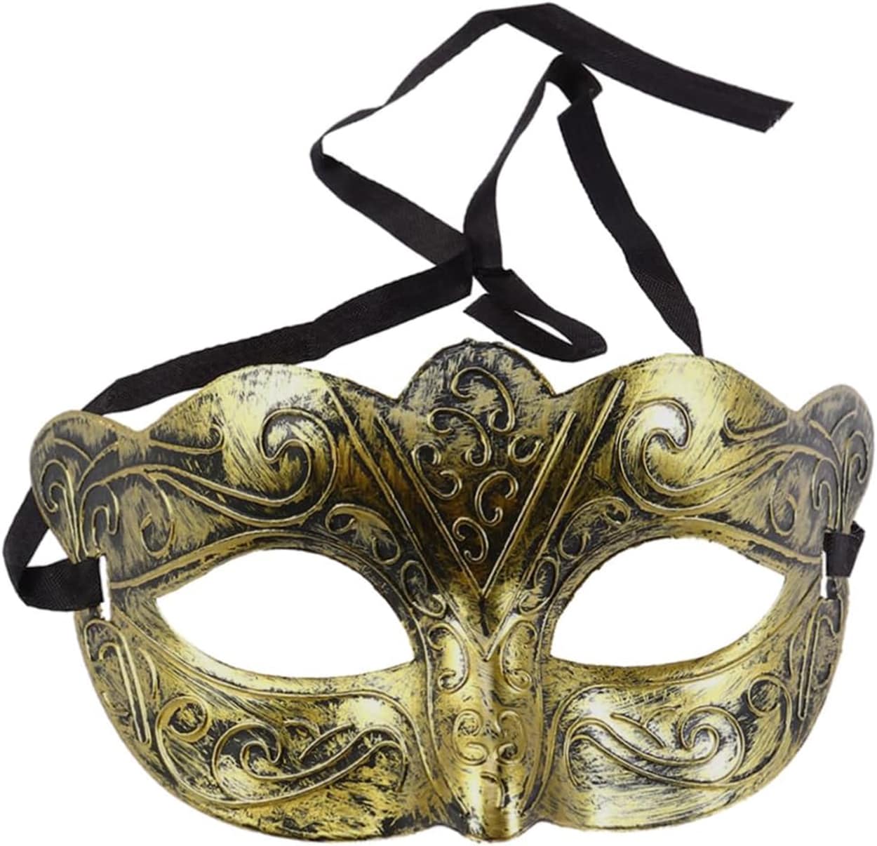 Altın Renk Eskitme Maskeli Balo Maskesi – Venedik Tarzı Parti Maskesi (5563) #4