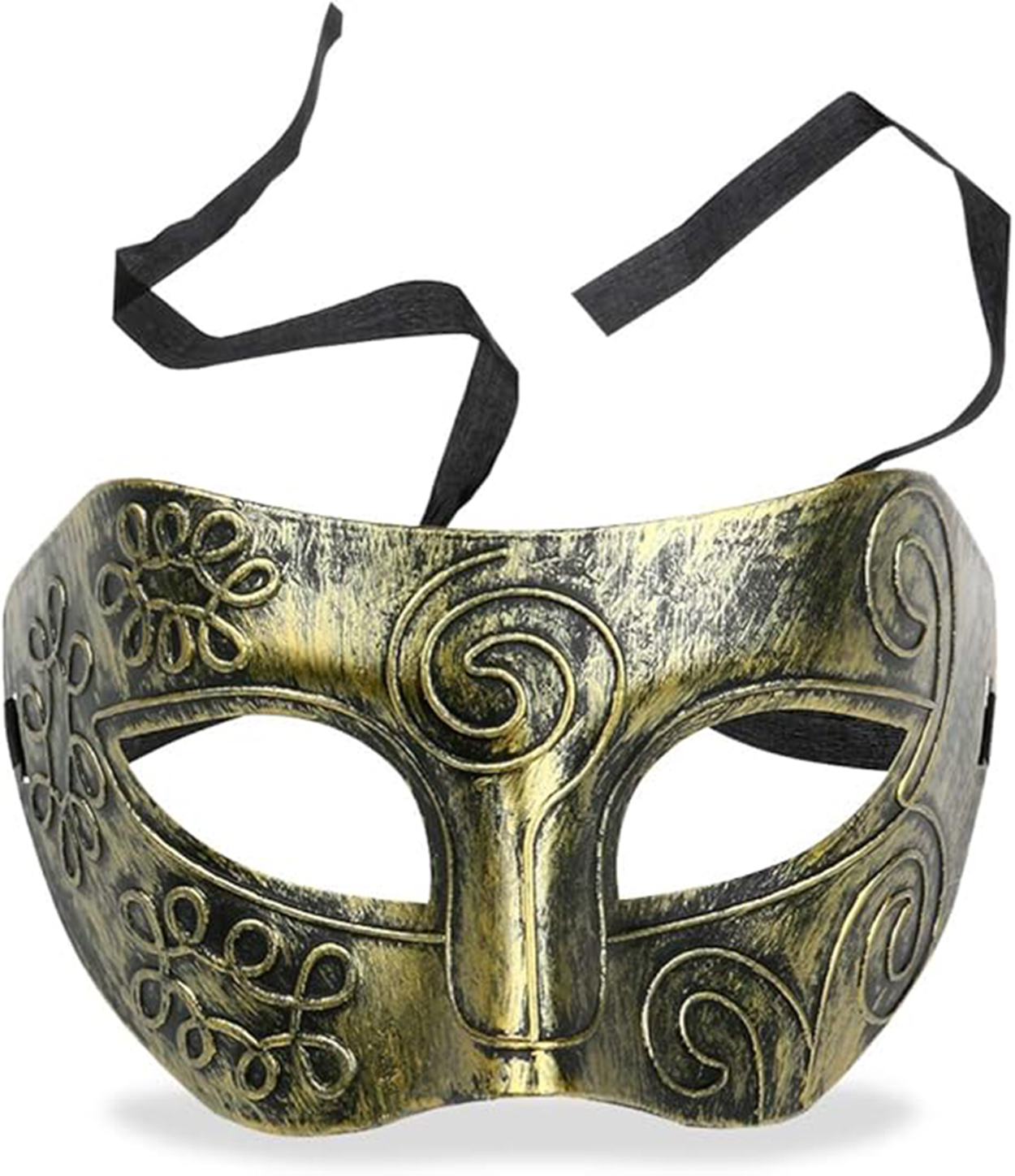 Altın Eskitme Yüz Maskesi - Antik Tarz Balo Maskesi (5563) #4