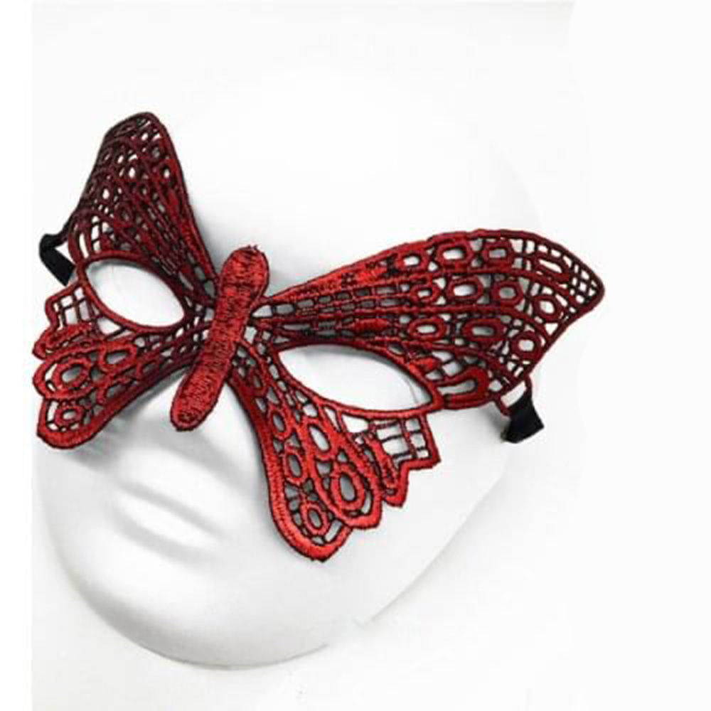 Kırmızı Dantel Masquerade Maskesi 7 No (5563) #2