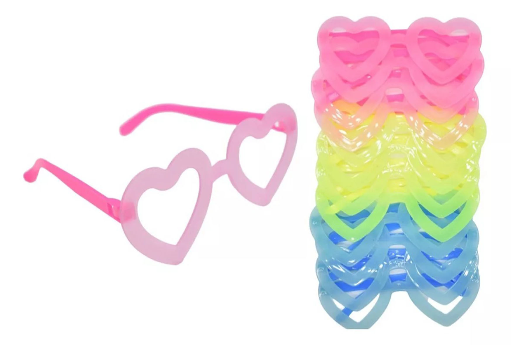 Phosphoreszente Herz-Partybrille – im Dunkeln leuchtend, 12er Set (5563) #2