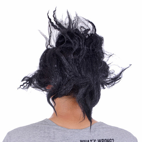 Lateks Dişli Korku Maskesi Saçlı Yarım Surat (5563) #3