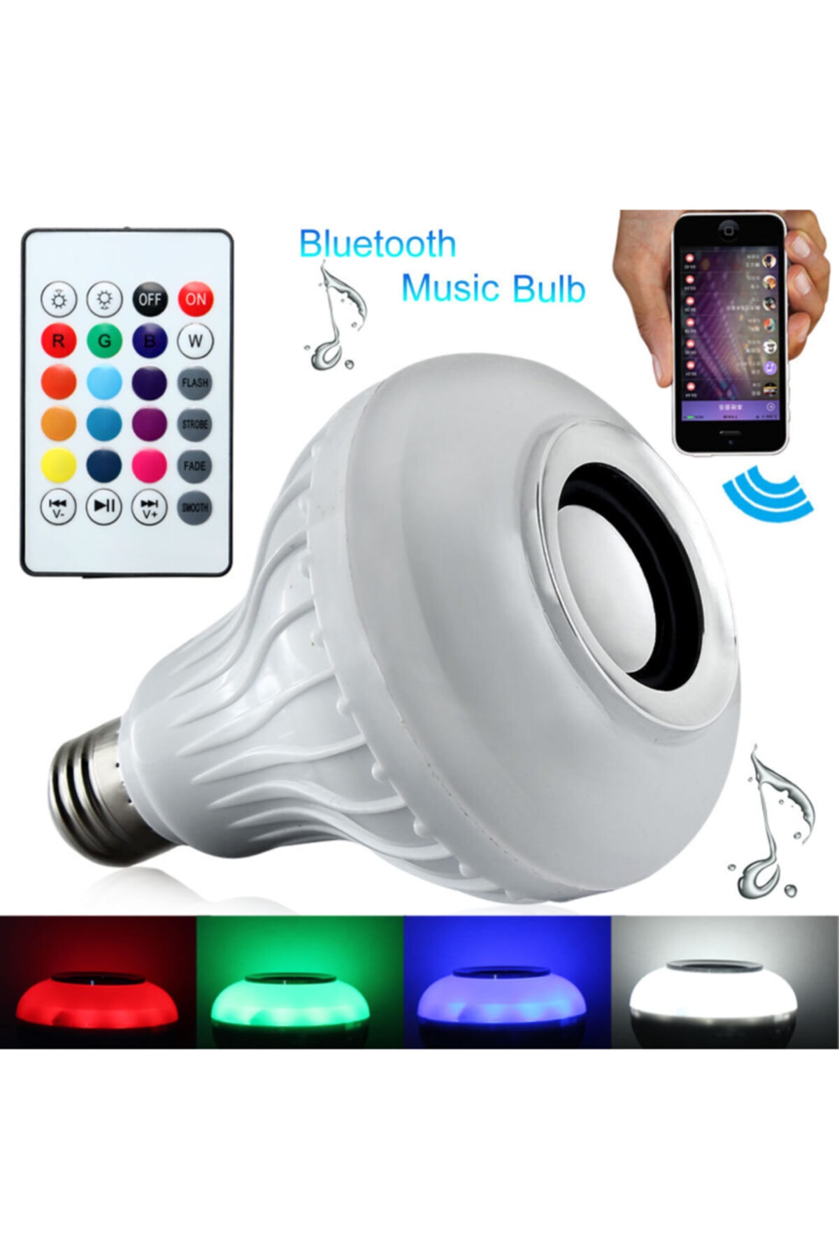 Bluetooth Speaker Smart LED Light Bulb (5563) #5