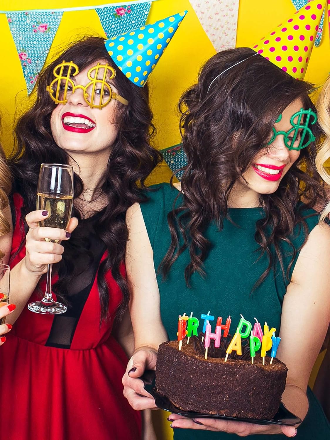 Dolar Şekilli Metalize Parti Gözlüğü 6 Adet (5563) #5