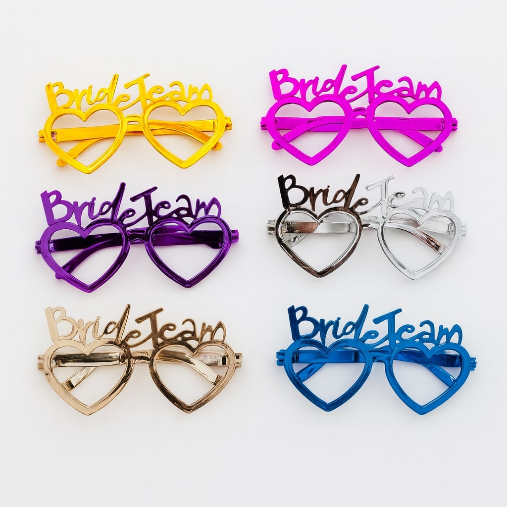 Kalpli Bride Team Gözlük Seti 6 Renk - Kına &amp;amp;amp; Düğün Partileri İçin (5563) #3